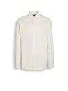 Zegna Light Beige Silk Cotton And Cashmere Shirt In Light Beige