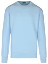 Zegna Long-sleeved Sweater In Blue