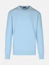 Zegna Light Blue Cashmere Sweater In Light Blue