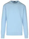 Zegna Long-sleeved Sweater In Blue