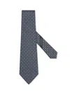 Zegna Light Blue Cinque Pieghe Silk Tie In Light Blue