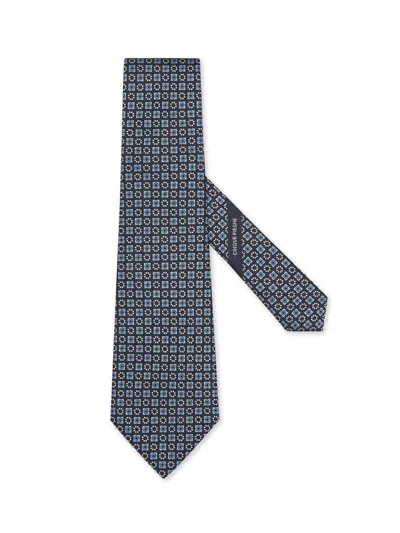 Zegna Light Blue Cinque Pieghe Silk Tie