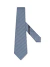 Zegna Light Blue Cinque Pieghe Silk Tie In Light Blue