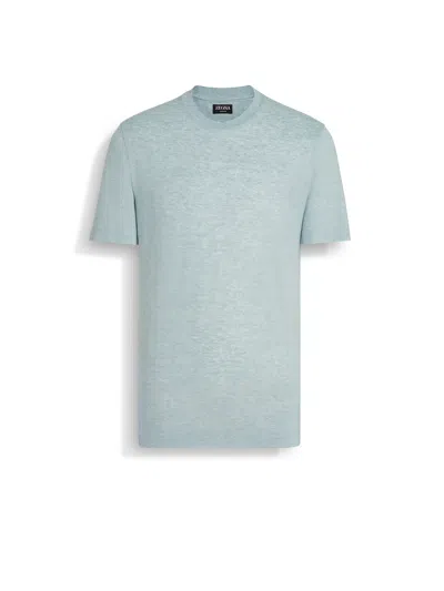 Zegna Light Blue Oasi Lino T-shirt