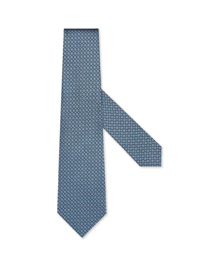 Zegna Classic Silk Tie In Light Blue
