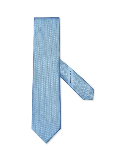 Zegna Light Blue Silk Tie In Bleu Clair