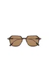 Zegna Light Brown Aluminum And Metal Sunglasses In Light Brown