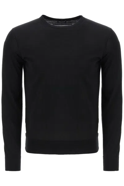 Zegna Light Cashmere And Silk Sweater In Black