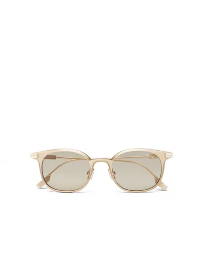 Zegna Light Gold Aluminium Sunglasses