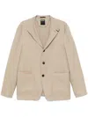 Zegna Single-breasted Jacket In Neutrals