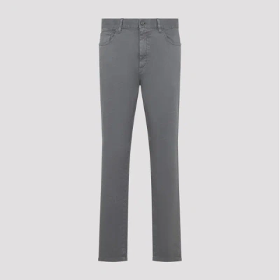 Zegna Linen And Cotton Jeans 32 In Gray