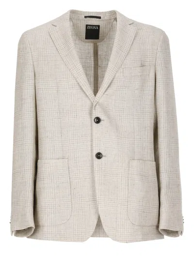 ZEGNA LINEN AND WOOL JACKET
