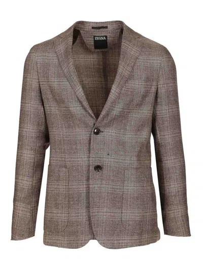 ZEGNA LINEN AND WOOL JACKET