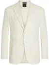 Zegna Veste Chemise En Oasi Lino Blanche In White