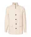 Zegna Linen-blend Shirt Jacket In White