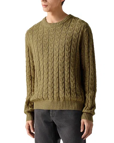 Zegna Linen Cashmere & Silk Crewneck Sweater In Green