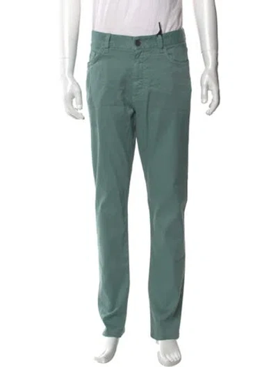 Pre-owned Zegna Linen Chinos In Blue