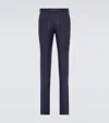 Zegna Linen Chinos In Blue