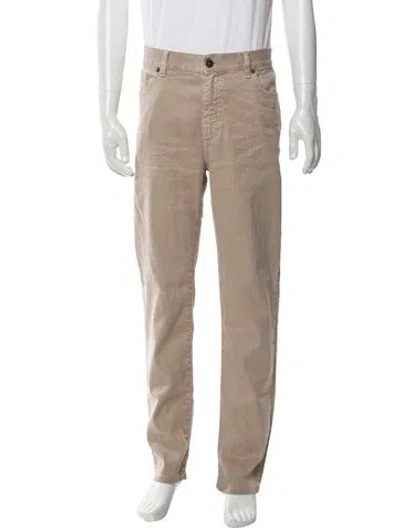 Pre-owned Zegna Linen Chinos In Neutral