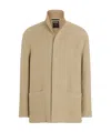 Zegna Regular Fit Linen Chore Jacket In Brown