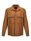 Zegna Overshirt In Lino In Beis