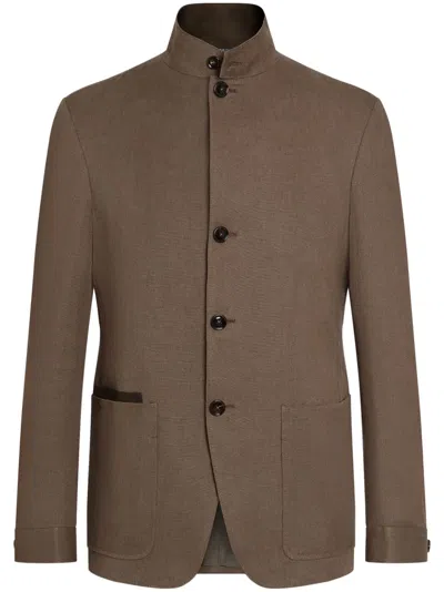 Zegna Oasi Lino Ii Jacket In Multi