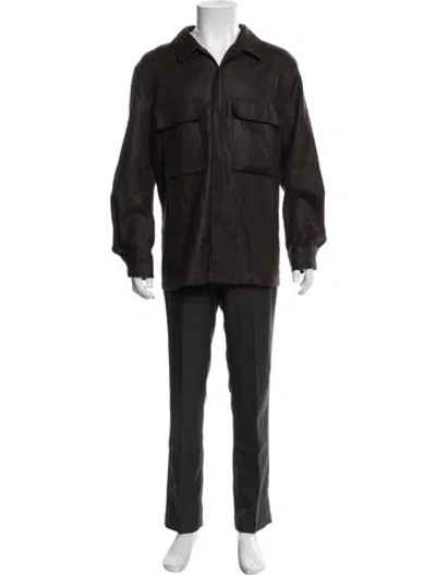 Pre-owned Zegna Linen Jacket In Brown