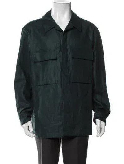 Pre-owned Zegna Linen Jacket In Green