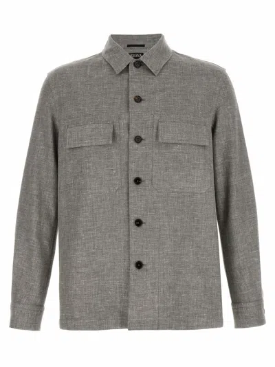 ZEGNA ZEGNA LINEN MEN'S BLOUSE