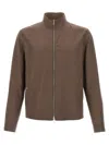 Zegna Linen Oasis Blouson Long Sleeves In Brown