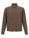 Zegna Linen Oasis Blouson Long Sleeves In Brown