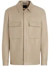Zegna Surchemise En Oasi Lino In Neutrals