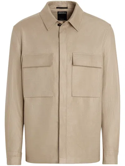 ZEGNA OASI LINO OVERSHIRT