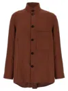 Zegna Linen Overshirt Shirt And Blouse Multicolor In Brun Tabac