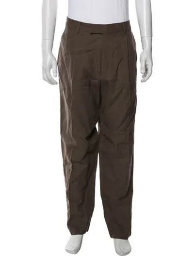 Pre-owned Zegna Linen Pants In Brown