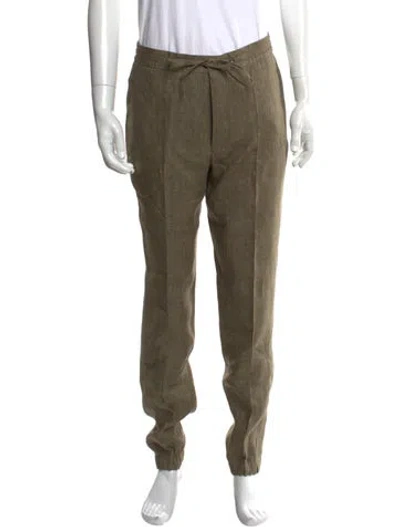 Pre-owned Zegna Linen Pants In Green