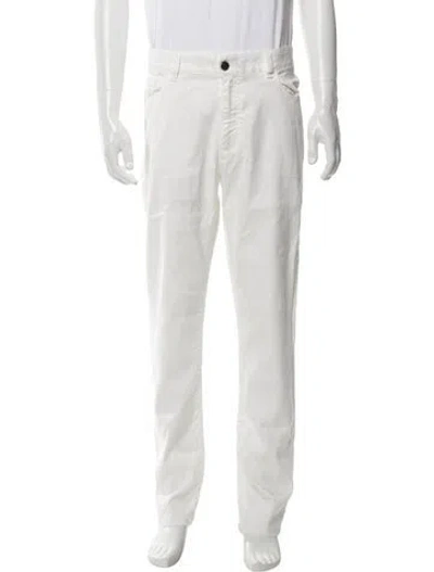 Pre-owned Zegna Linen Pants In White
