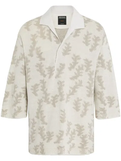ZEGNA OASI LINO POLO SHIRT