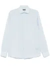 Zegna Linen Shirt In Blue
