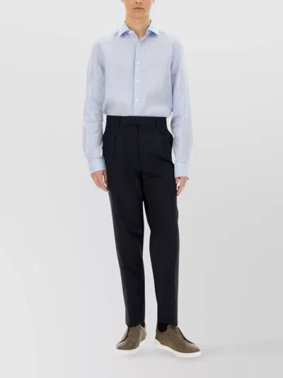 Zegna Linen Shirt Button-down Collar