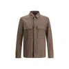 Zegna Linen Shirt Jacket In Brown