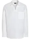 Zegna Collared Long Sleeves Shirt In White