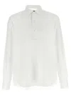 Zegna Linen Shirt With Chest Pocket And Structured Collar In White