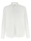 Zegna Linen Shirt With Chest Pocket And Structured Collar In White