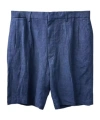 Zegna Linen Shorts In Blue