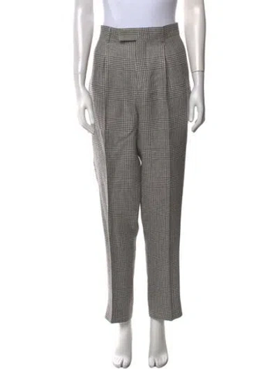 Pre-owned Zegna Linen Straight Leg Pants In Gray