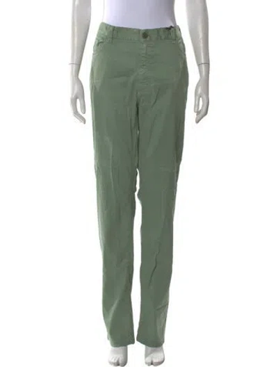 Pre-owned Zegna Linen Straight Leg Pants W/ Tags In Green