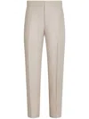 Zegna Linen Straight-leg Trousers In Neutrals