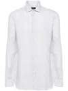 Zegna Linen Striped-pattern Shirt In Green
