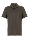 Zegna Men's Linen Polo Shirt In Brown